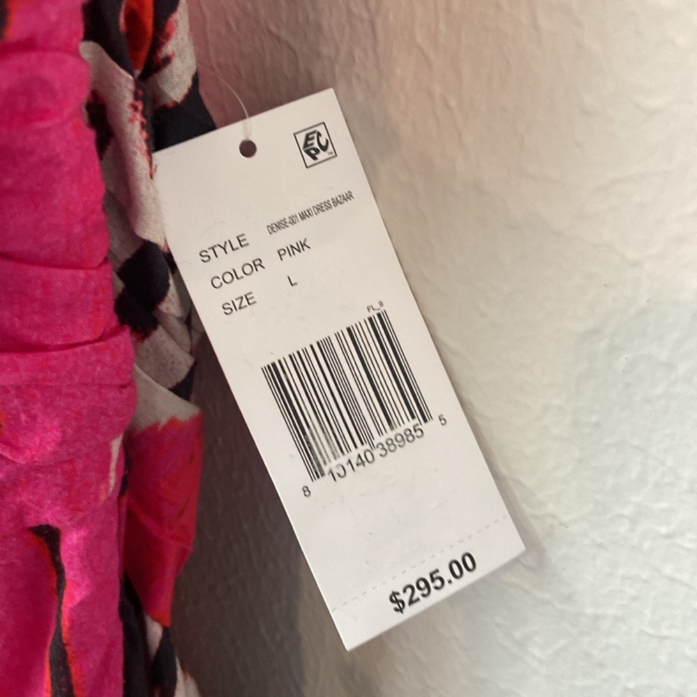 Ro’s Garden Denise Halter Maxi Dress in Bazaar Pink SZ L NWT - Picture 9 of 11